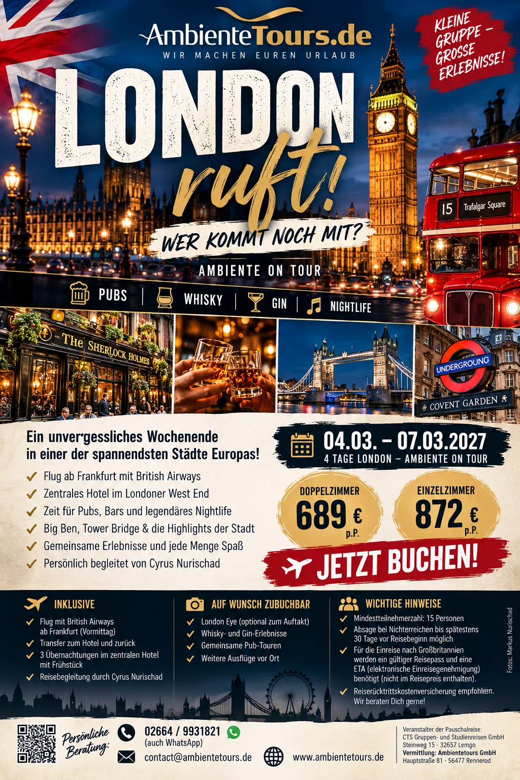 London ruft – begleitete Gruppenreise mit Ambientetours